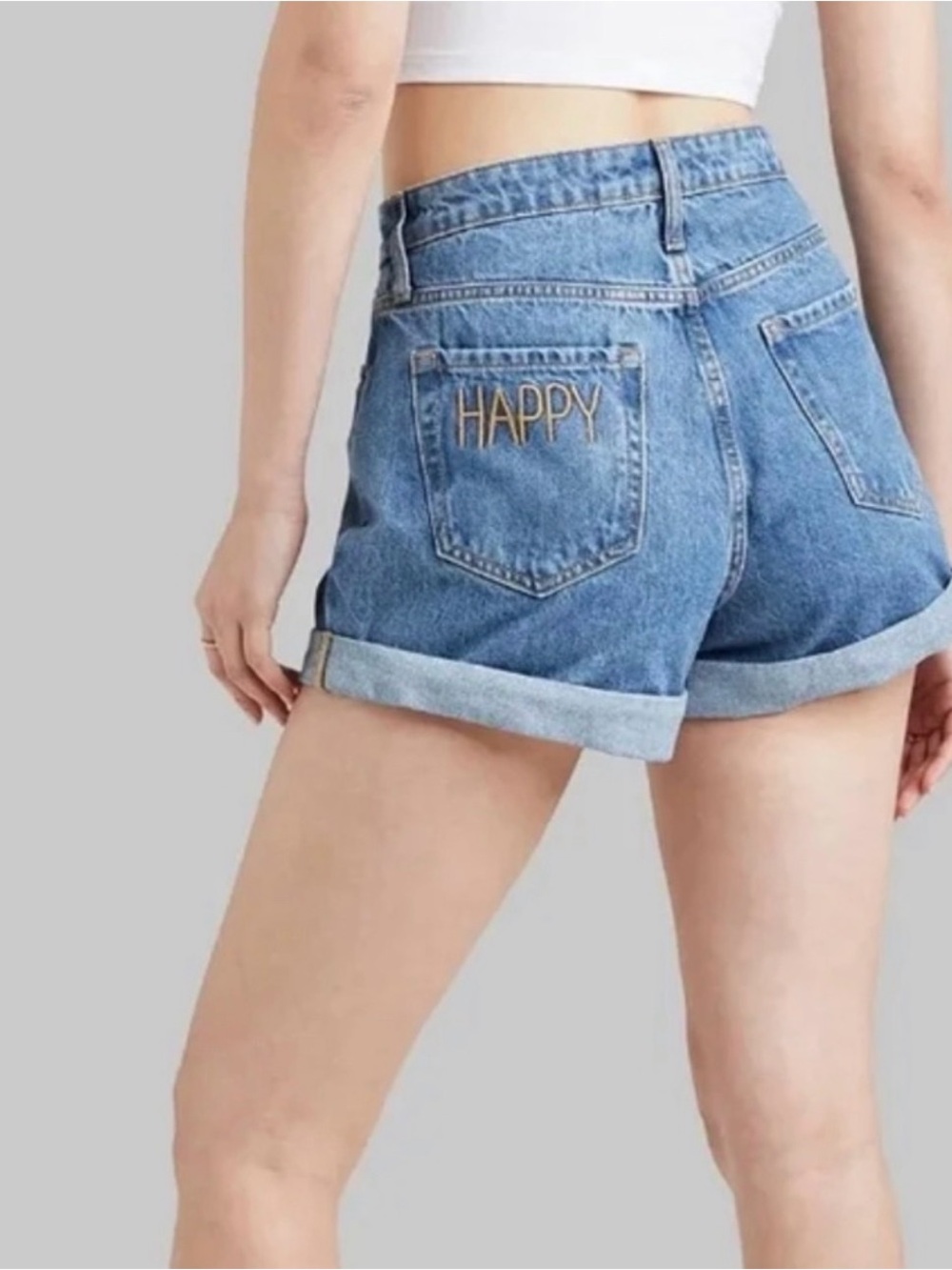 Wild Fable Super-High Rise Rolled Cuff Mom Jean Shorts Women’s Size 4